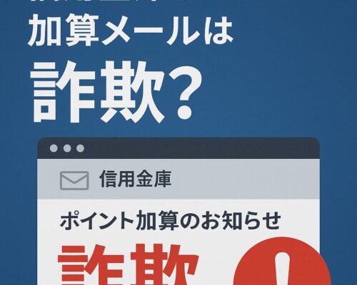 「あなたに届いたメール一覧の詐欺判定」From: “信用金庫”
