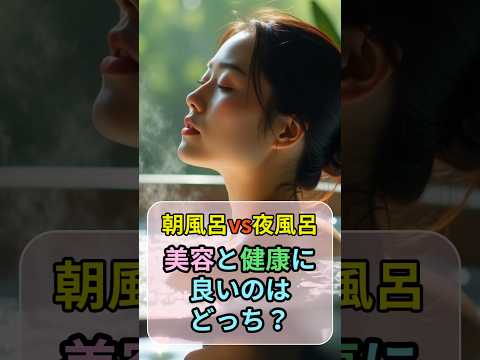 朝風呂vs夜風呂 美容と健康に良いのはどっち？ #朝風呂 #夜風呂 #入浴習慣